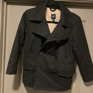 GAP Kids Medium Black Wool blend Peacoat - Excellent Used Condition.